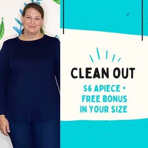 $6 Navy buttery soft long sleeve